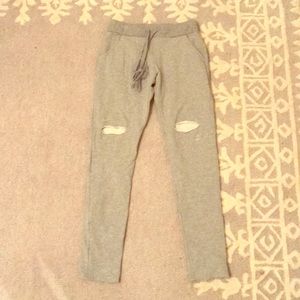 Gray sweatpants